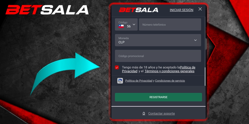 Acepte las condiciones del servicio.