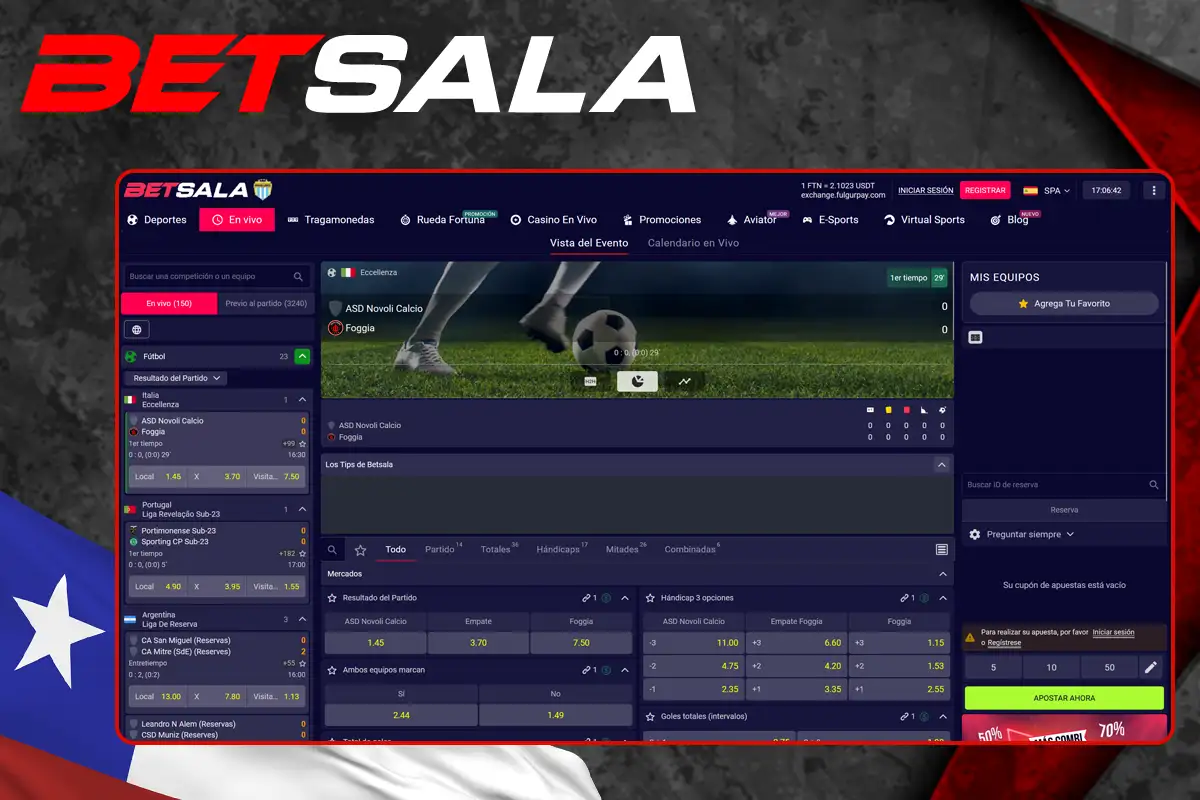 Tipos de apuestas en Betsala
